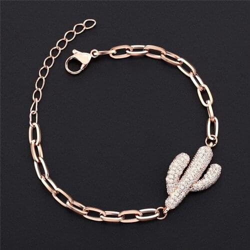 Fashion Fairy Tree Adjustable Women Lucky Cuban Hip Hop Chain Stainless Steel Bracelet Ladies 3 Colors Optional Party Jewelry