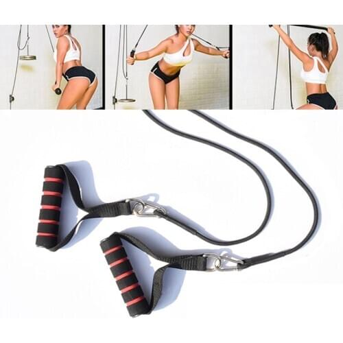 Pectoral Training Fitness Pull Rope with Resistance Double Rally Handle Durable Non-slip Band Gym Super Strong Webbing