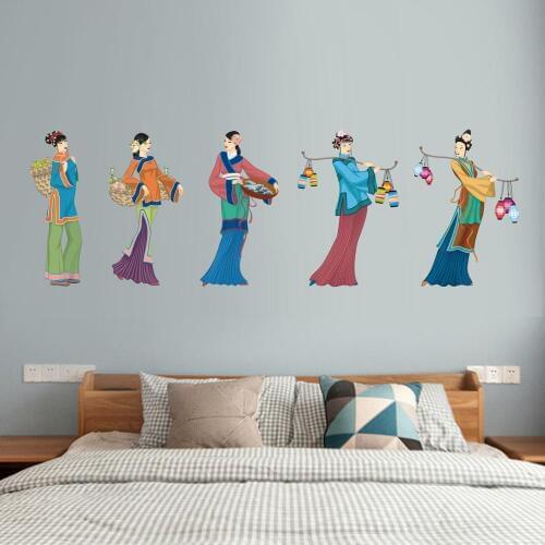 New 5D wall sticker Classical figure PVC removable waterproof DIY stickers TV backdrop decorative painting creative wallpaper