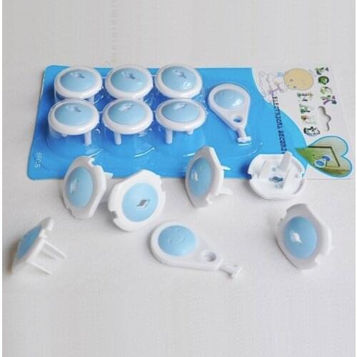 New 6 Pcs Russian EU European Euro Standard Child Electric Socket Outlet Plug Two Phase Safe Lock Cover for Baby Kids Safety