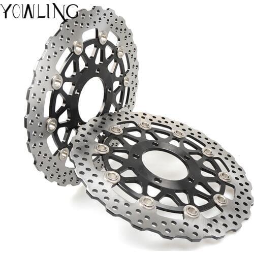 One pair Motorcycle Front Floating Brake Disc Rotor For KAWASAKI ZG 1400 Concours 14 ABS CCF ZG1400 2012 Z 800/ABS 2013-2015