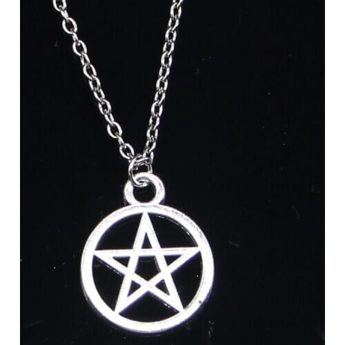 New Fashion Necklace 24x24mm star pentagram Pendants Short Long Women Men Colar Gift Jewelry Choker