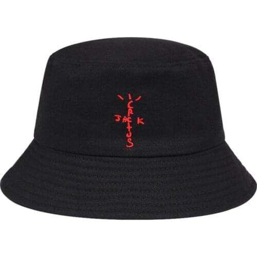 New Embroidery JACK Fisherman Hat Foldable Womens Fashion Bucket Cap 100%Cotton Beach Hat Tide Mens Panama Caps UV Hats