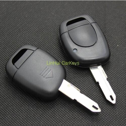 PINECONE for RENAULT Car Keys 1 Button Uncut Brass Blank Blade Suit for Renault Straight Key ABS Shell 1PC