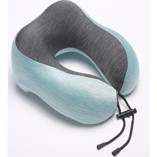 Cervical Healthcare Bedding U Shaped Memory Foam Neck Pillows Soft Travel Pillow Neck Cervical Airplane Pillow Blue Neck Cushion