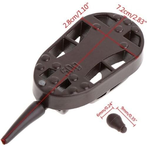 Fishing Feeder Bait Cage Zinc Alloy 30g/40g/50g Line Method With Bead Accessory