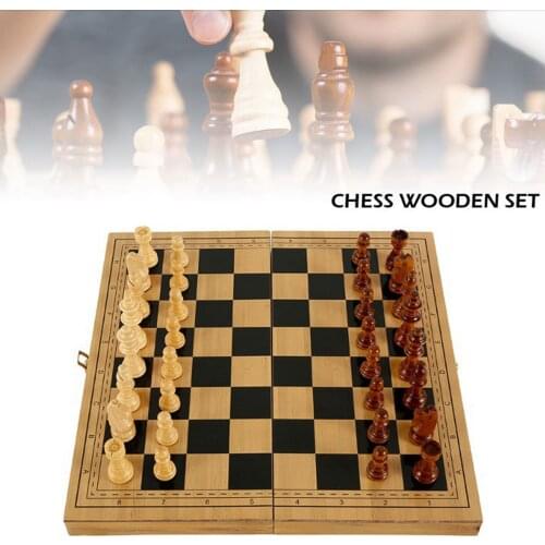 9-13inch Chess Set 3 in 1 Folding Checkers Backgammon for Kids and Adults