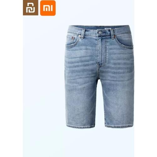 Xiaomi youpin mens long-lasting antibacterial stretch denim shorts summer shorts mens short jeans