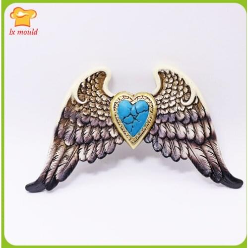 2020 New Angel Wings & Love Heart Silicone Molds Make For Weddings Love Gifts