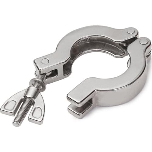 KF 10/16/25/40/50 Vacuum Clamp Sanitary SUS 304 Stainless Steel Beer Brewing With Or Without Bracket + FKM O-Ring