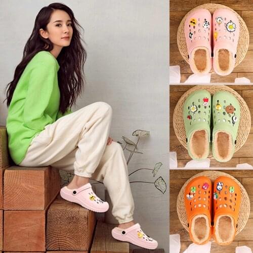 Waterproof Non-Slip Home Slippers Winter Warm Home Women Indoor Cotton Non-Slips Ladies Soft Slippers Memory Foam Couples Shoes