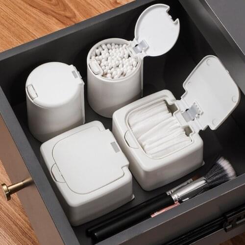 Japanese Button Type Cotton Swab Storage Box Drawer Small Objects Classification Storage Box