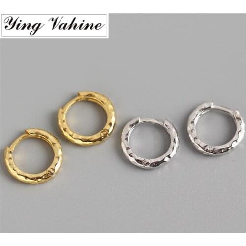 Ying Vahine 100% 925 Sterling Silver Baroque-style Round Stud Earrings for Women