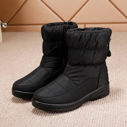 Women Warm Snow Boots Furry Plush Ladies Ankle Boots Female Short Boot Comfortable Womens Shoes Soft Casual Fashion Zipper