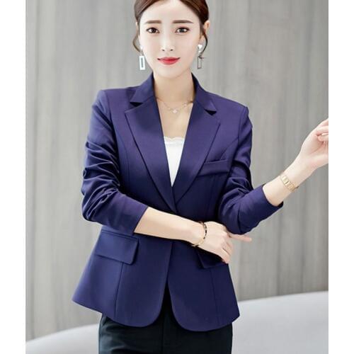 Notched Collar business formal blazer for women 2019 office jacket ladies blazers mujer plus size Female Casual Suit Coat S0071