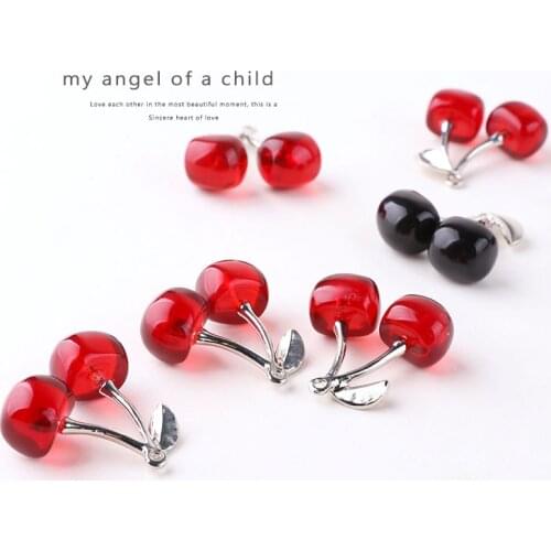 10pcs 29*30mm Cherry Enamel Cherry Charms Fruit Metal Pendants Dangle For DIY Earring Necklace Jewelry Accessory Handmade F567