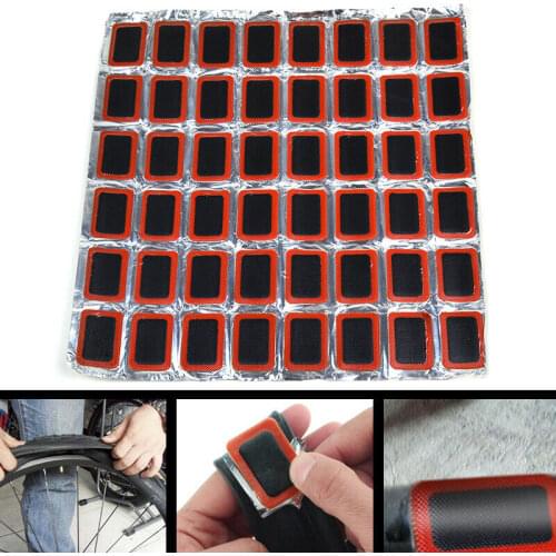 48Pcs 25mm 35mm Motorcycle Bicycle Autocycle Tire Repair Piece Round and Square Tire Patch Rubber Patch Piece Tire Repair Tools