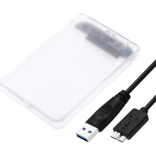 5Gbps 2.5'' Transparent SSD HDD Case USB 3.0 To SATA 3.0 Adapter Drive External Hard Disk Support 2TB UASP Protocol