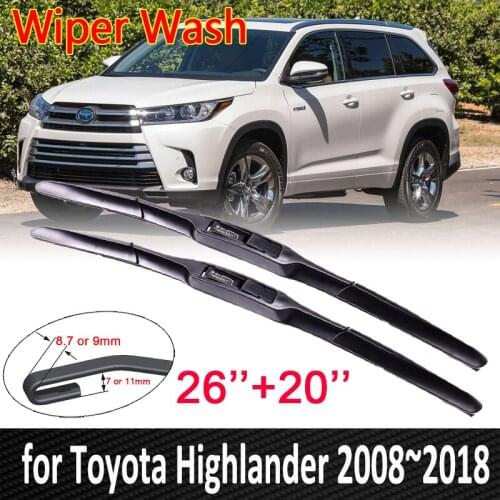 Car Wiper Blade for Toyota Highlander XU40 XU50 Kluger 2008~2018 2009 2010 2016 Front Windscreen Windshield Brushes Car Goods