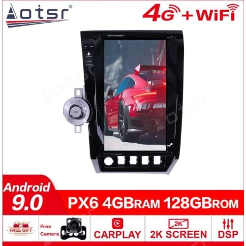 Tesla Style Android 9.0 PX6 4GB Car GPS Navigation For Toyota Tundra 2007-2020 Stereo Head unit Multimedia Player Auto Radio DSP