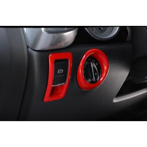 Chrome Car styling Interior Console Headlight Switch Frame Decorative Cover Trim Strip molding 3D sticker For Porsche Cayenne