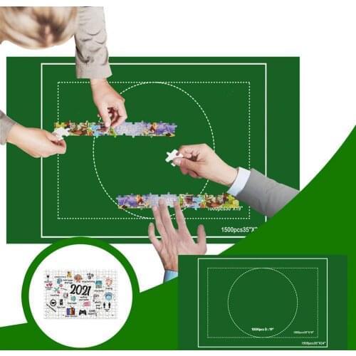 Game Mat Rectangular Shape Jigsaw Pad Roll Up Felt Cloth Puzzles Storage Blanket Creative Puzzles Storage Blanket for Floor