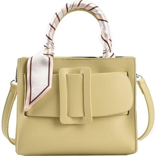 Personalized Design Large Capacity Handheld Small Square Bag 2021 Summer Shoulder Crossbody Texture Silk Scarf Shoulder Bag