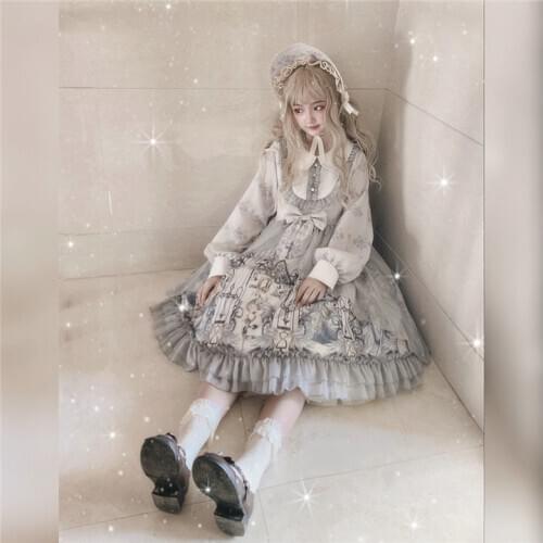 Lolita Vitorian Palace Tea Party Japanese Style Girl sweet soft Vintage Dress lolita cosplay Lace dress Princess Costume dress