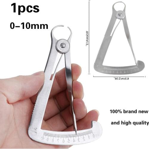 Dental Ruler Metal Gauge Oral Care Dentist Lab Surgical Thickness Autoclavable Triangle Caliper Stainless Steel Measuring Tools