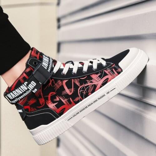 Men Autumn Winter Sneakers High-top Skateboard Shoes Anime Shoes Men Outdoor Cosplay Casual Shoes Student Trainers Joker simple