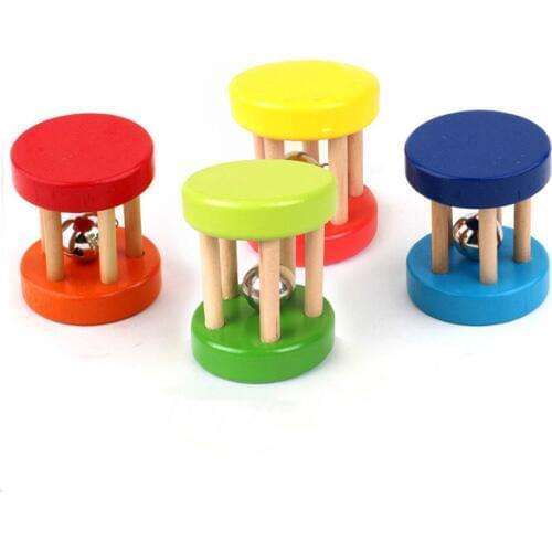 Wooden Rattle Kids Boys Gilrs Infant Newborn Baby Toys 0 6 12 13 24 Months Jouet Juguetes BeBe