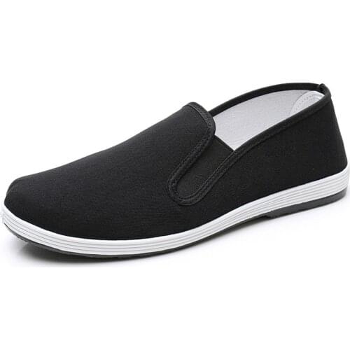 New Chinese Kungfu Shoes Black Chinese Traditional Kung Fu Shoes Tai Chi Wushu Shoes Old Peking Shoes Martial Art Sneakers 35~44