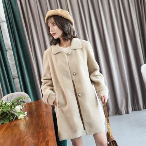 Sheep Shearing Real Fur Coat Women Autumn Winter Clothes Real Wool Fur Jacket korean Manteau Femme Hiver 2020 1810 KJ6161