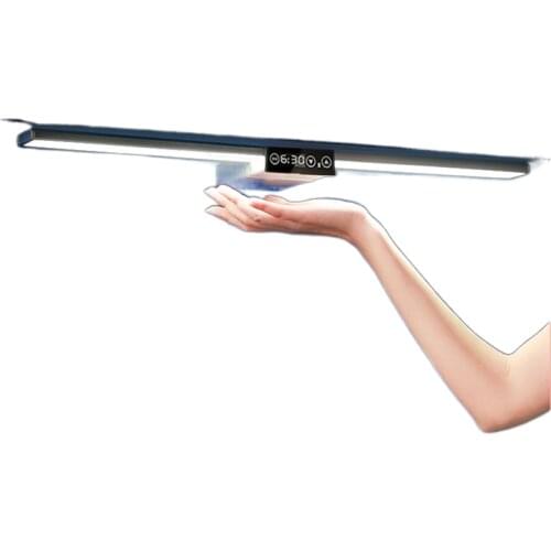 Led wardrobe cupboard intelligent wireless elongated sensor light brushing bottom wall cabinet kitchen cabinet lamp wiring Free