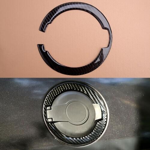 Carbon Fiber Car Fuel Gas Filler Cap Ring Trim Cover Sticker Fit for Dodge Challenger 2009-2013 2014 2015 2016 2017 2018 2019
