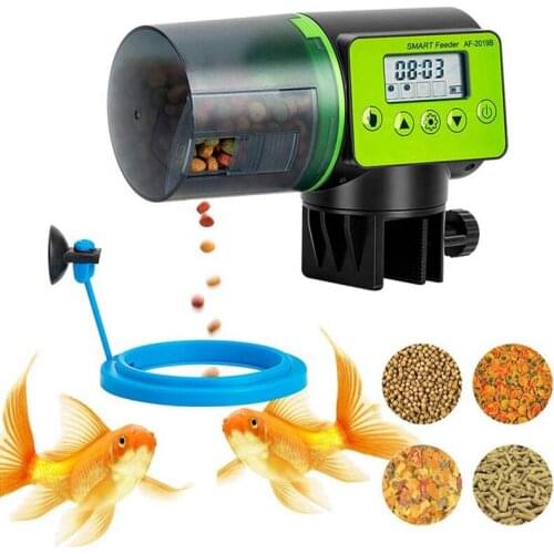 Smart Automatic Fish Feeder Aquarium Feeder Fish Tank Auto Feeding Dispenser with LCD Indicates Timer Aquarium Accessories