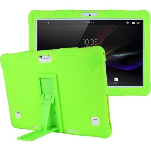 Universal Silicone Cover For 10 10.1 Inch Android Tablet PC 2 in 1 Bracket Smart tablet Flip Stand Protector cover Drop Ship