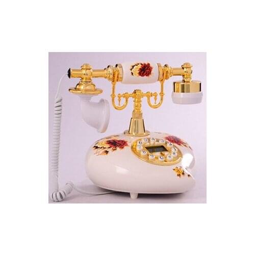 Xinyu ceramic antique telephone / phone / European style retro fashion style free battery display