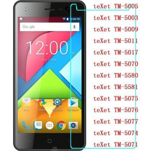 Tempered Glass For teXet TM-5009 X-force 5011 X-omega 5005 5003 5017 5070 5580 5581 5075 5076 5077 5074 5071 Screen Film