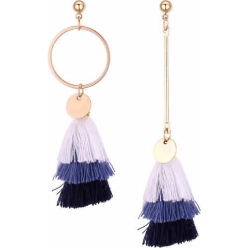 TONGKWOK Bohemia Dangle Earrings For Women Fashion Exaggeration Circle Earrings Jewelry #131209