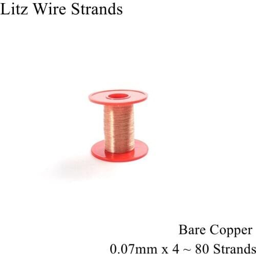 0.07x4 0.07x10 0.07x10 0.07x80 Litz Wire Strand Enamelled Copper Litz Wire Strands Crystal Micro Antenna Occ 0.07mm 0.07