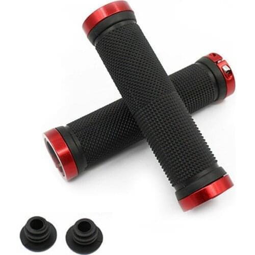 1 Pair Motorcycle Colorful Handle Motorcycle Dirt Pit Bike Rubber Handlebar Grip Soft Rubber Anti-Slip Handle Grip Lock Bar End