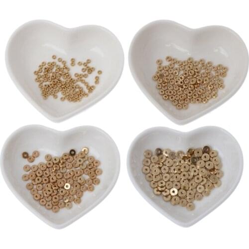 100Pcs Metal Smooth Flat Spacer Disc Heishi Rondelle Beads Diy Jewelry Findings