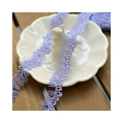 2 Meters Hot Sale Purple Flower Lace Trim Lace Ribbon For Garment Sewing Accessories Applique Crafts Trimming 1.6cm