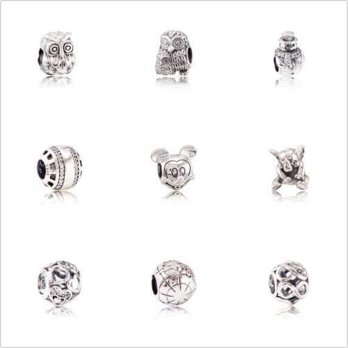 2018 New Bead Charm Authentic 925 Sterling Silver Fit Original Pandora Charms Bracelet Women Jewelry gift JF600010-18