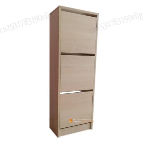 40cm Wide Three Doors About 1.15 Meters High Double-layer Double Door Dump Shoe Cabinet Shoe Rack Simple Style Can Be Customized