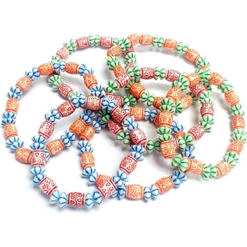 50pc Vintage colorful Retro bracelets Bulk 129 Party Gift Toy Trinket Novelty Bead novelty birthday party favors gift toy prize