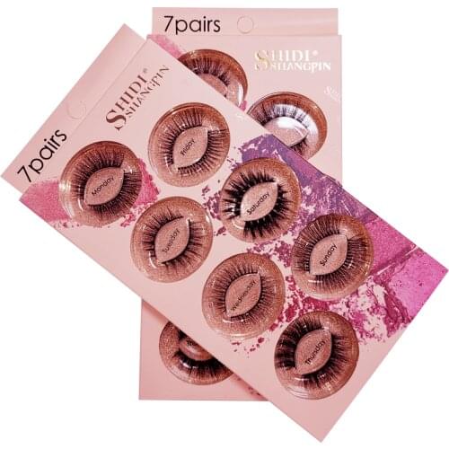 7 Pairs Mink Eyelashes Volume Makeup Tools Eyelashes Extension Dramatic Thick Eyelashes Natural Hair Long Wispy Lashes