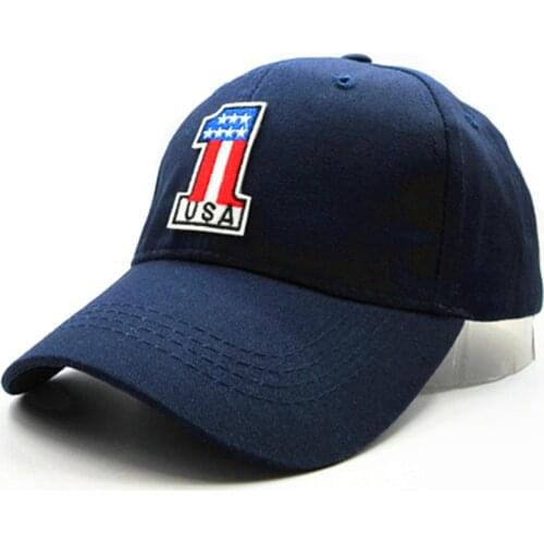 American 1 Embroidery Cotton Baseball Cap Hip-hop Cap Adjustable Snapback Hats for Men and Women 65