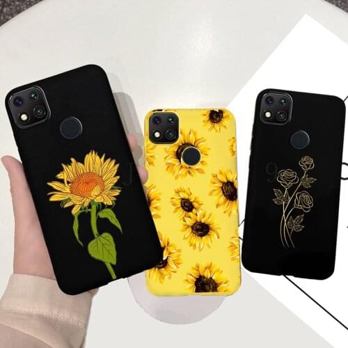 For Xiaomi Redmi 9C Case Soft SIlicone Cute Sunflower Cover Cases For Xiaomi Redmi 9A Redmi9 9 A 9C Phone Cases Back Cover Coque